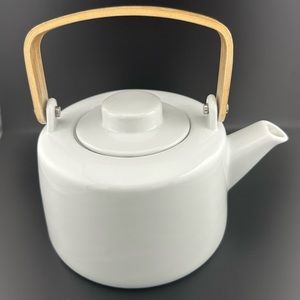 White Crate & Barrel Teapot